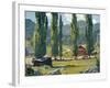 The Red Barn-William Wendt-Framed Art Print