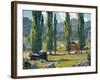 The Red Barn-William Wendt-Framed Art Print