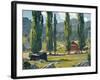 The Red Barn-William Wendt-Framed Art Print