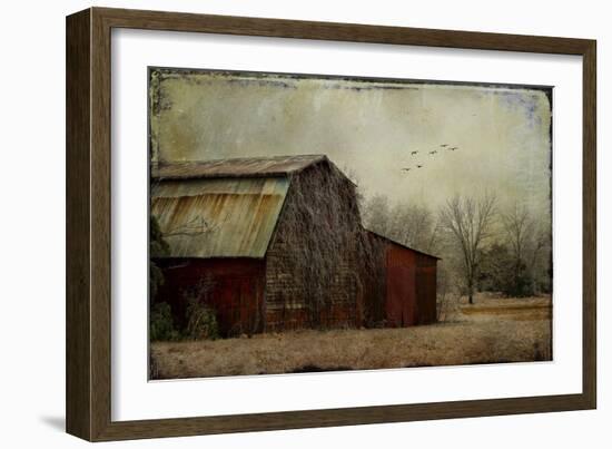 the Red Barn-Barbara Simmons-Framed Giclee Print