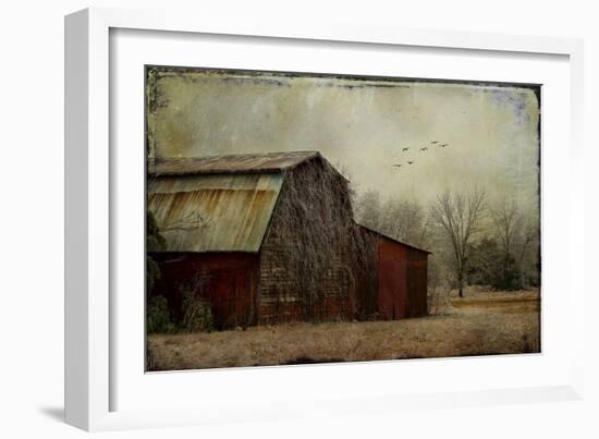 the Red Barn-Barbara Simmons-Framed Giclee Print