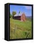 The Red Barns Typify Vermont's Countryside, Vermont, USA-Fraser Hall-Framed Stretched Canvas