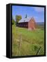 The Red Barns Typify Vermont's Countryside, Vermont, USA-Fraser Hall-Framed Stretched Canvas