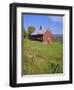 The Red Barns Typify Vermont's Countryside, Vermont, USA-Fraser Hall-Framed Photographic Print