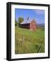 The Red Barns Typify Vermont's Countryside, Vermont, USA-Fraser Hall-Framed Photographic Print