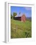 The Red Barns Typify Vermont's Countryside, Vermont, USA-Fraser Hall-Framed Photographic Print