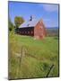 The Red Barns Typify Vermont's Countryside, Vermont, USA-Fraser Hall-Mounted Photographic Print