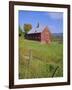 The Red Barns Typify Vermont's Countryside, Vermont, USA-Fraser Hall-Framed Photographic Print