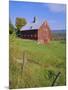 The Red Barns Typify Vermont's Countryside, Vermont, USA-Fraser Hall-Mounted Photographic Print