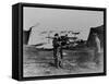 The Red Baron and His Dog-German photographer-Framed Stretched Canvas