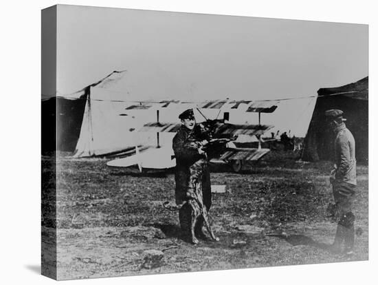 The Red Baron and His Dog-German photographer-Stretched Canvas