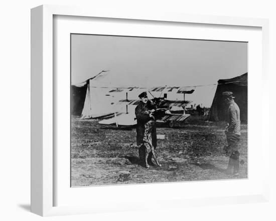 The Red Baron and His Dog-German photographer-Framed Giclee Print