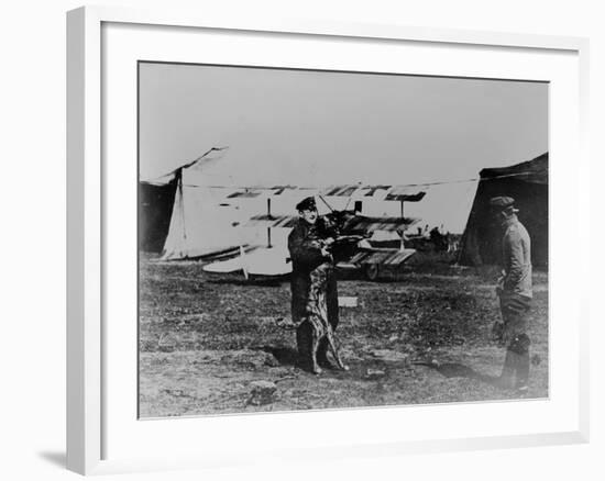 The Red Baron and His Dog-German photographer-Framed Giclee Print
