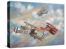 The Red Baron Bugs Out-John Bradley-Stretched Canvas