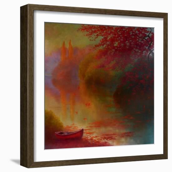 The Red Boat, 2020, (oil on canvas)-Lee Campbell-Framed Giclee Print