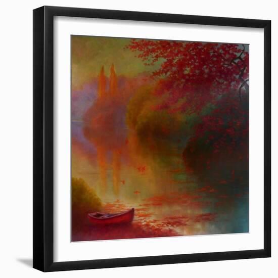 The Red Boat, 2020, (oil on canvas)-Lee Campbell-Framed Giclee Print