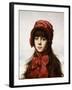 The Red Bonnet-Alexei Alexeivich Harlamoff-Framed Giclee Print