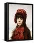 The Red Bonnet-Alexei Alexeivich Harlamoff-Framed Stretched Canvas
