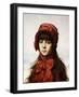The Red Bonnet-Alexei Alexeivich Harlamoff-Framed Giclee Print