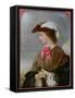 The Red Bow-Edward Robert Hughes-Framed Stretched Canvas