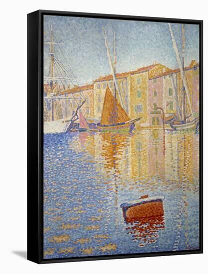 The Red Buoy, 1895-Paul Signac-Framed Stretched Canvas