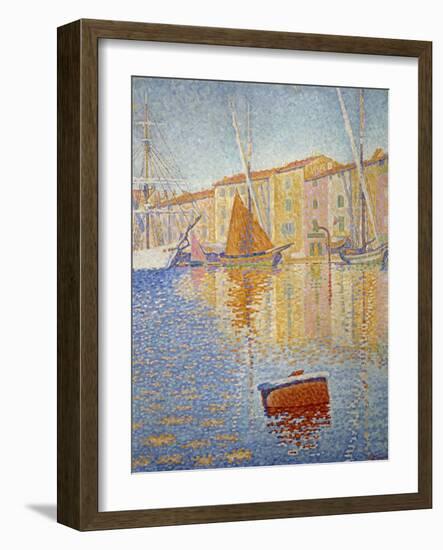 The Red Buoy, 1895-Paul Signac-Framed Art Print