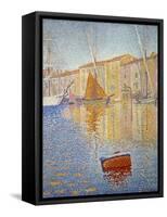 The Red Buoy, 1895-Paul Signac-Framed Stretched Canvas