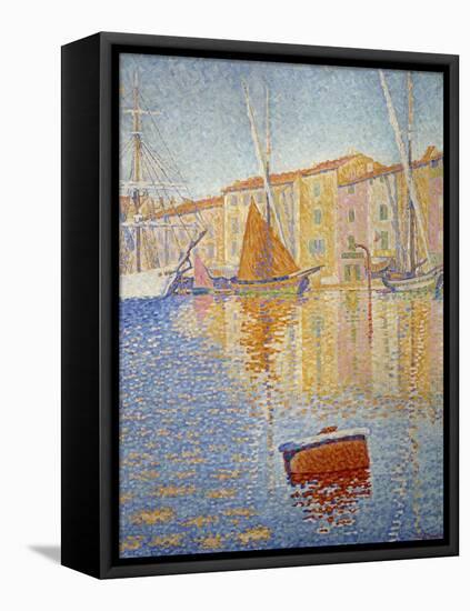 The Red Buoy, 1895-Paul Signac-Framed Stretched Canvas