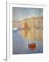 The Red Buoy, 1895-Paul Signac-Framed Art Print