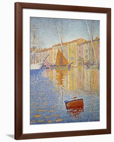 The Red Buoy, 1895-Paul Signac-Framed Art Print