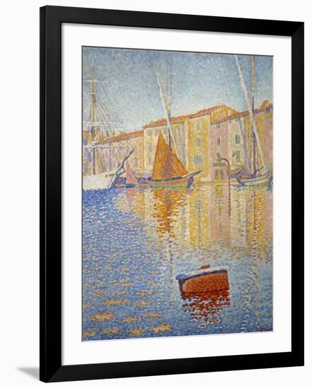 The Red Buoy, 1895-Paul Signac-Framed Art Print