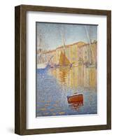 The Red Buoy, 1895-Paul Signac-Framed Art Print