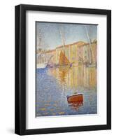 The Red Buoy, 1895-Paul Signac-Framed Art Print