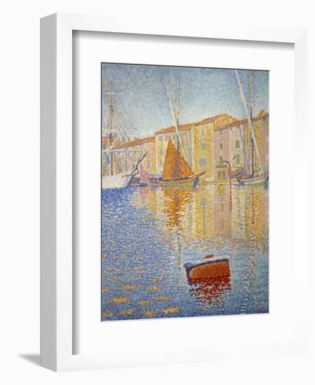 The Red Buoy, 1895-Paul Signac-Framed Art Print