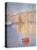 The Red Buoy, Saint Tropez, 1895-Paul Signac-Stretched Canvas