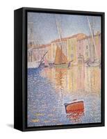 The Red Buoy, Saint Tropez, 1895-Paul Signac-Framed Stretched Canvas