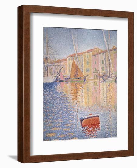 The Red Buoy, Saint Tropez, 1895-Paul Signac-Framed Giclee Print