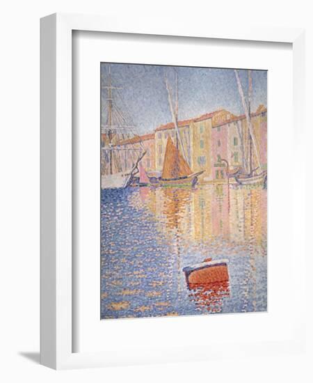 The Red Buoy, Saint Tropez, 1895-Paul Signac-Framed Giclee Print