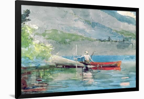 The Red Canoe, 1884-Winslow Homer-Framed Giclee Print