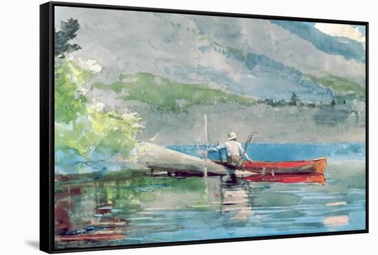 The Red Canoe, 1884-Winslow Homer-Framed Stretched Canvas