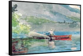 The Red Canoe, 1884-Winslow Homer-Framed Stretched Canvas