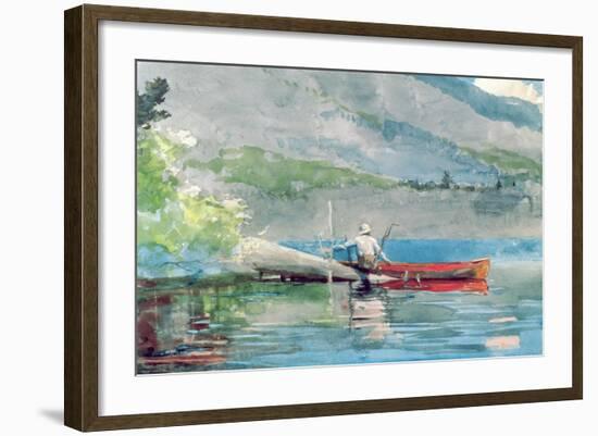 The Red Canoe, 1884-Winslow Homer-Framed Giclee Print