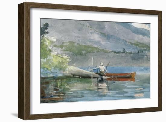 The Red Canoe, 1884-Winslow Homer-Framed Giclee Print