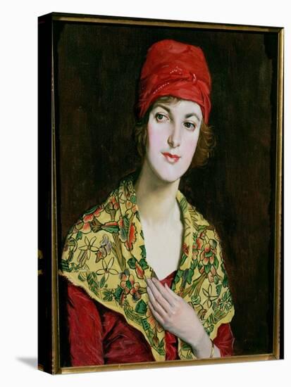 The Red Cap, 1920-William Strang-Stretched Canvas