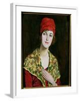 The Red Cap, 1920-William Strang-Framed Giclee Print