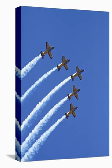 The Red Checkers Aerobatic Display Team with CT-4B Airtrainers-David Wall-Stretched Canvas