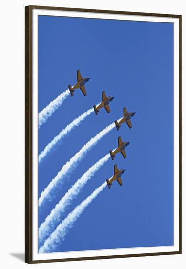 The Red Checkers Aerobatic Display Team with CT-4B Airtrainers-David Wall-Framed Premium Photographic Print