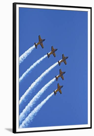 The Red Checkers Aerobatic Display Team with CT-4B Airtrainers-David Wall-Framed Premium Photographic Print