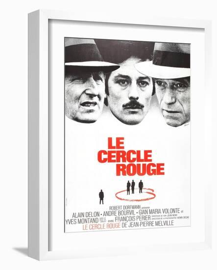 The Red Circle, (AKA Le Cercle Rouge), from Left: Andre Bourvil, Alain Delon, Yves Montand, 1970-null-Framed Art Print