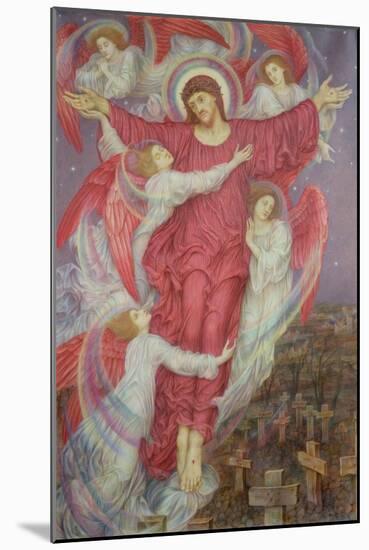 The Red Cross (Allegory of Flanders War Graves), c.1916-Evelyn De Morgan-Mounted Giclee Print